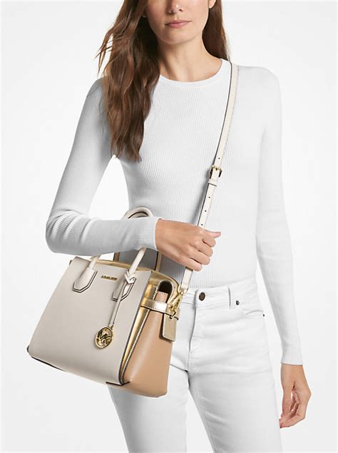 michael michael kors mercer belted signature satchel